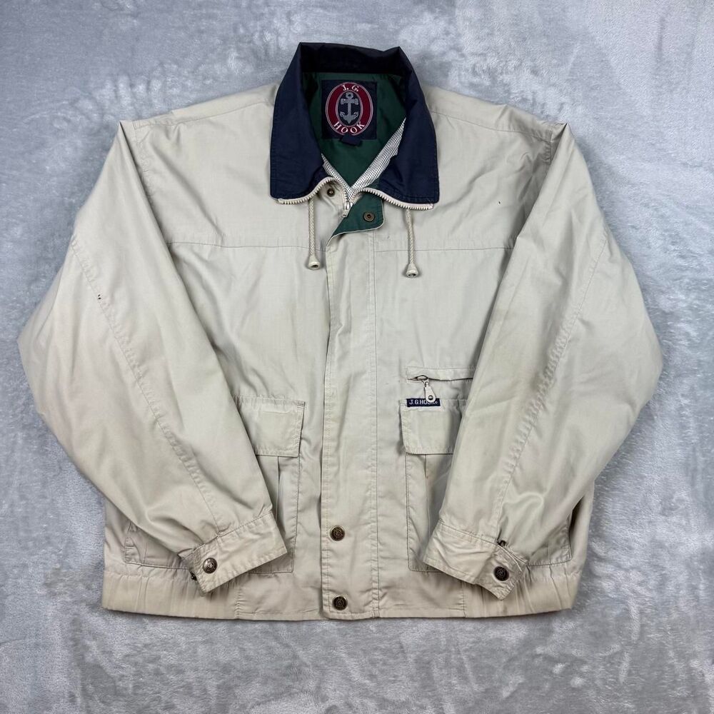 Jg-hook Men's Cream and Tan Jacket
